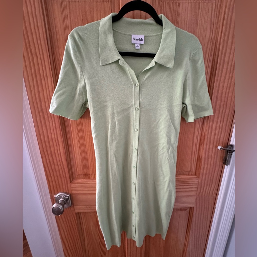 Sun.deh knit green dress